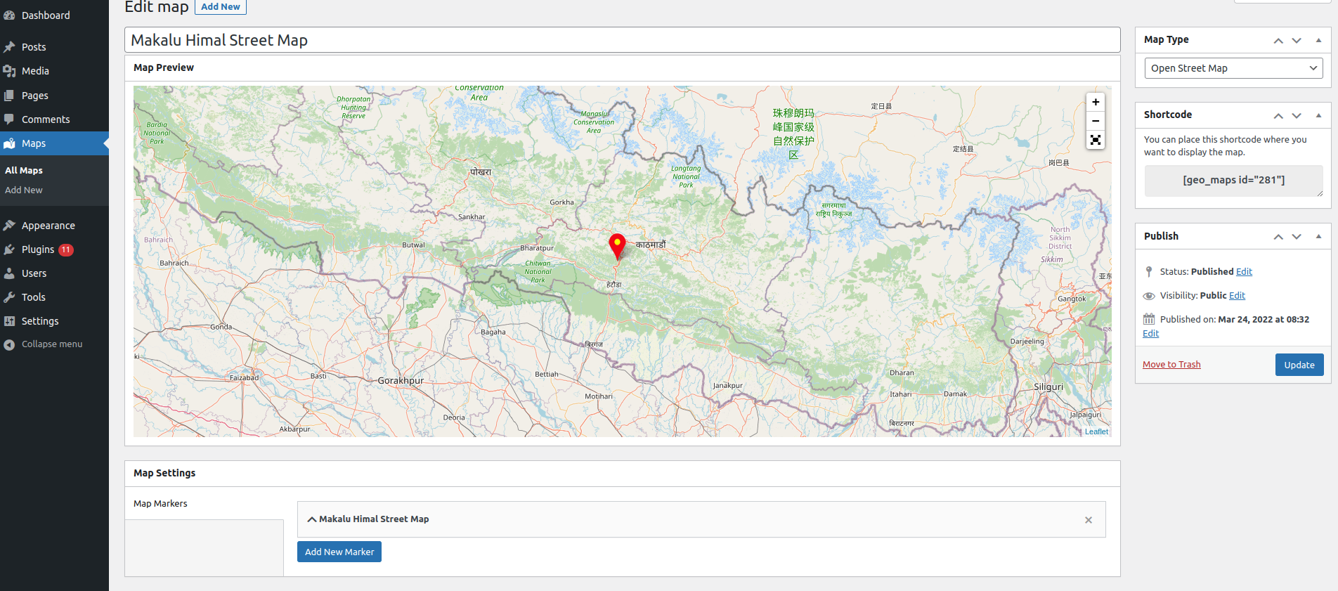 Map Creation from Map Menu