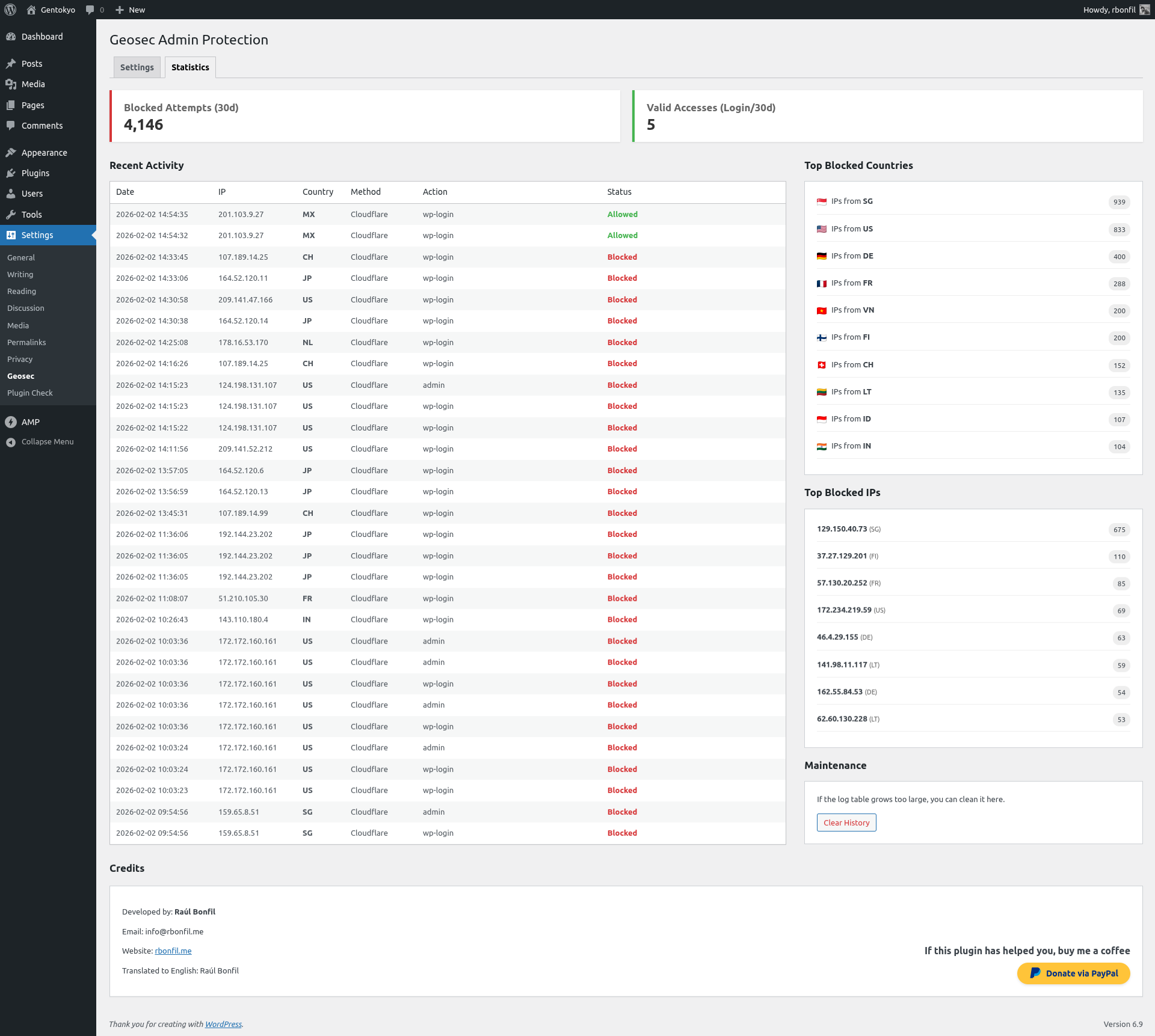 **Statistics Dashboard:** View detailed logs of blocked activity.