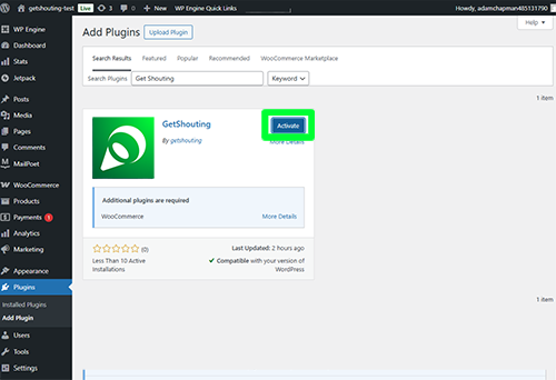 Connected status - View connection details and sync status