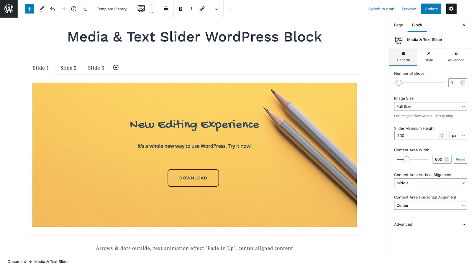 Icon WordPress Block.