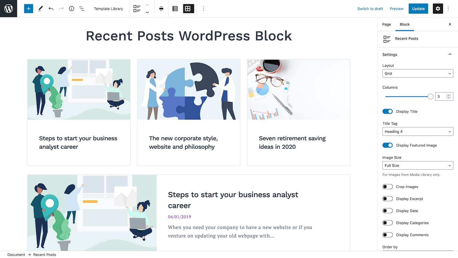 Posts Carousel WordPress Block.