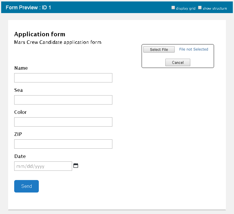 "Import Excel to Gravity Forms" interface. Step 2. Select CSV file.