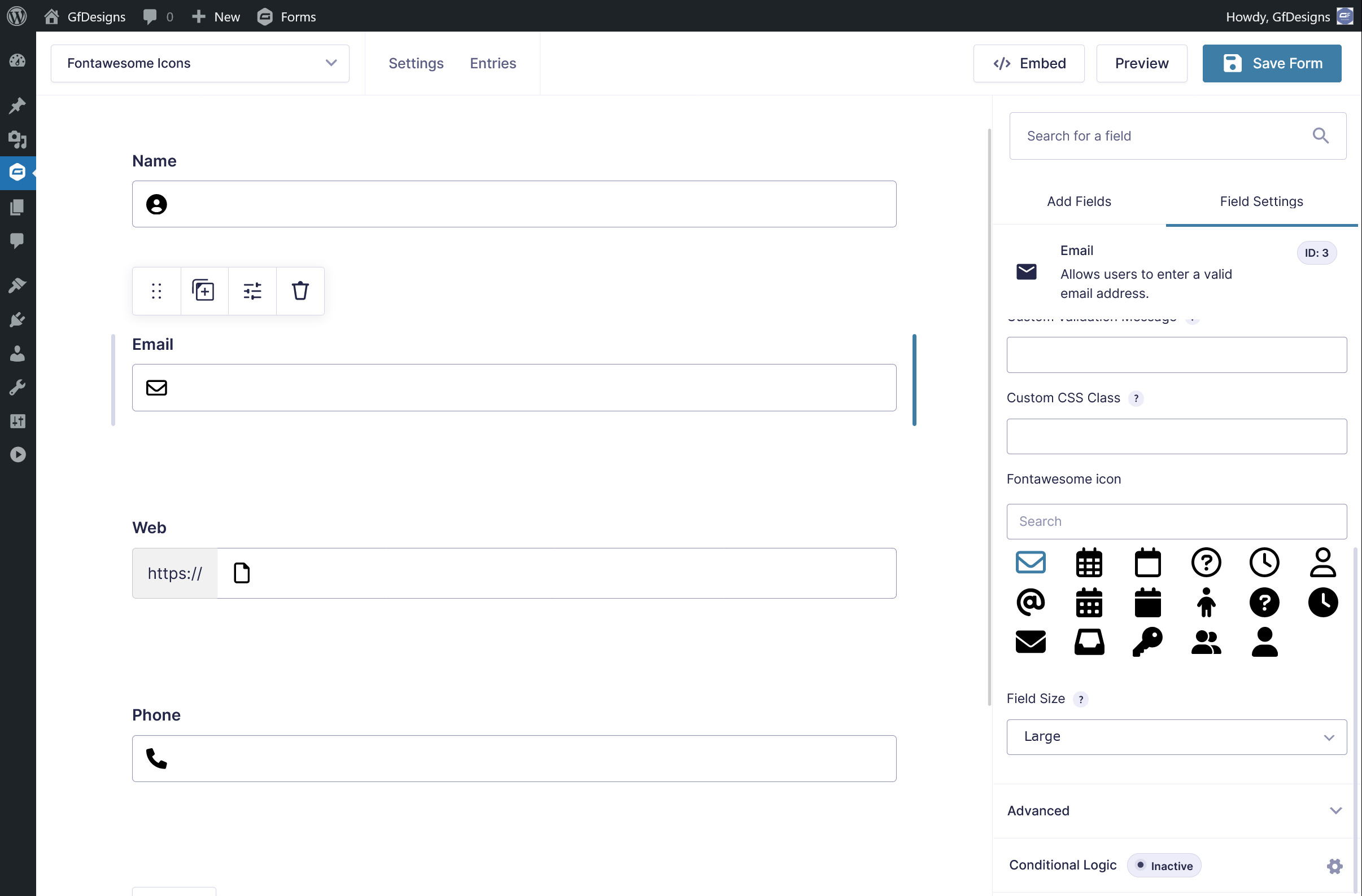 Fontawesome Icons