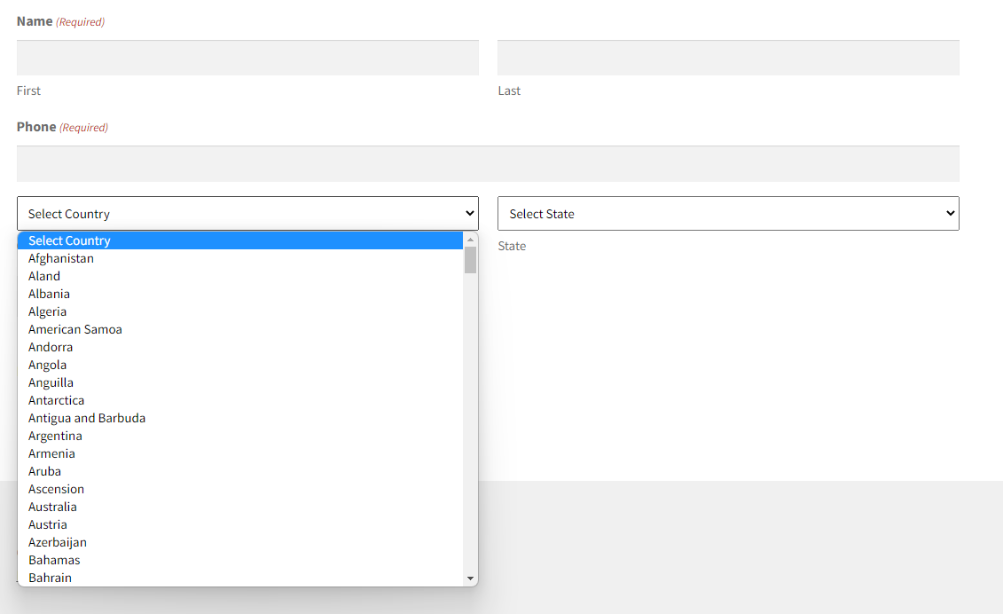 Fields display on Frontend