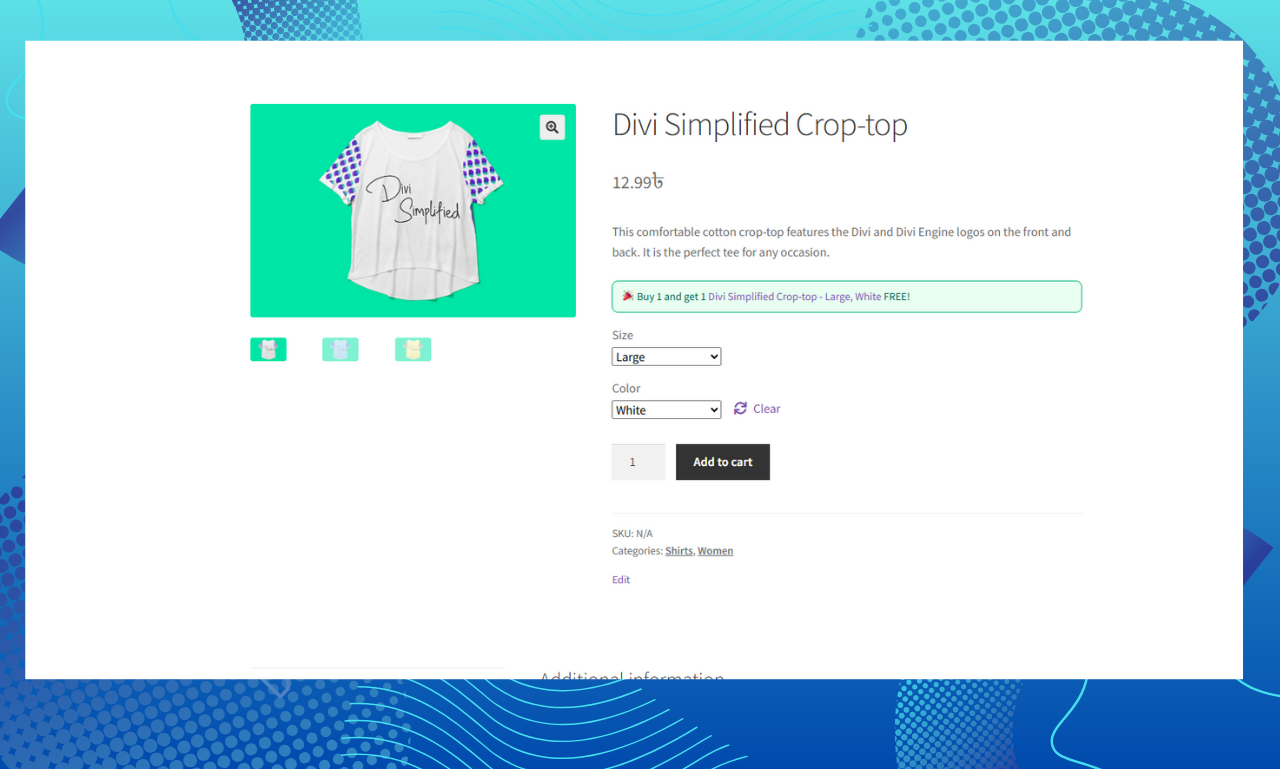 Discount Upsell Text at Single Product Page with Product link