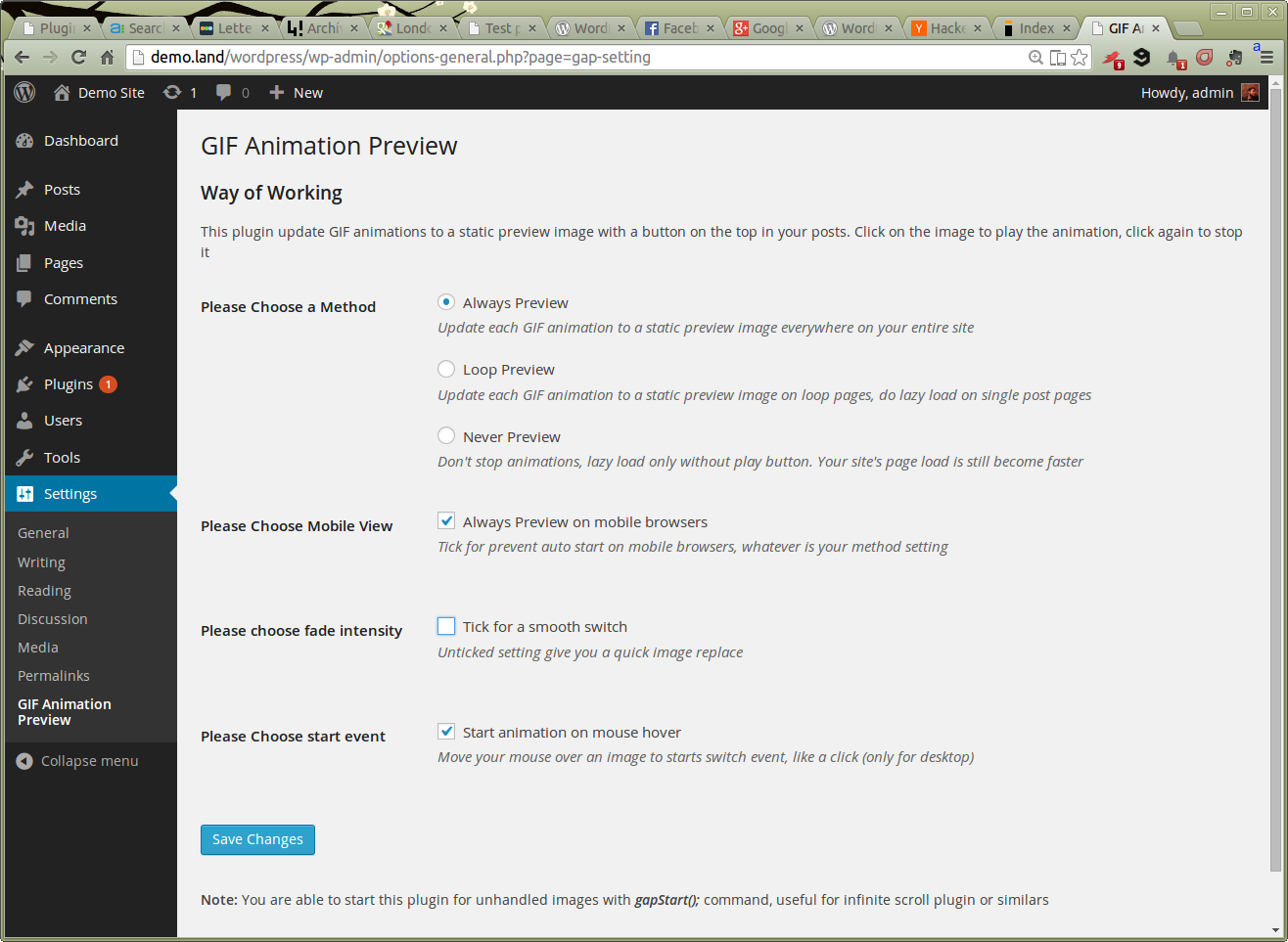 This is the admin interface at the moment, you will find something similar