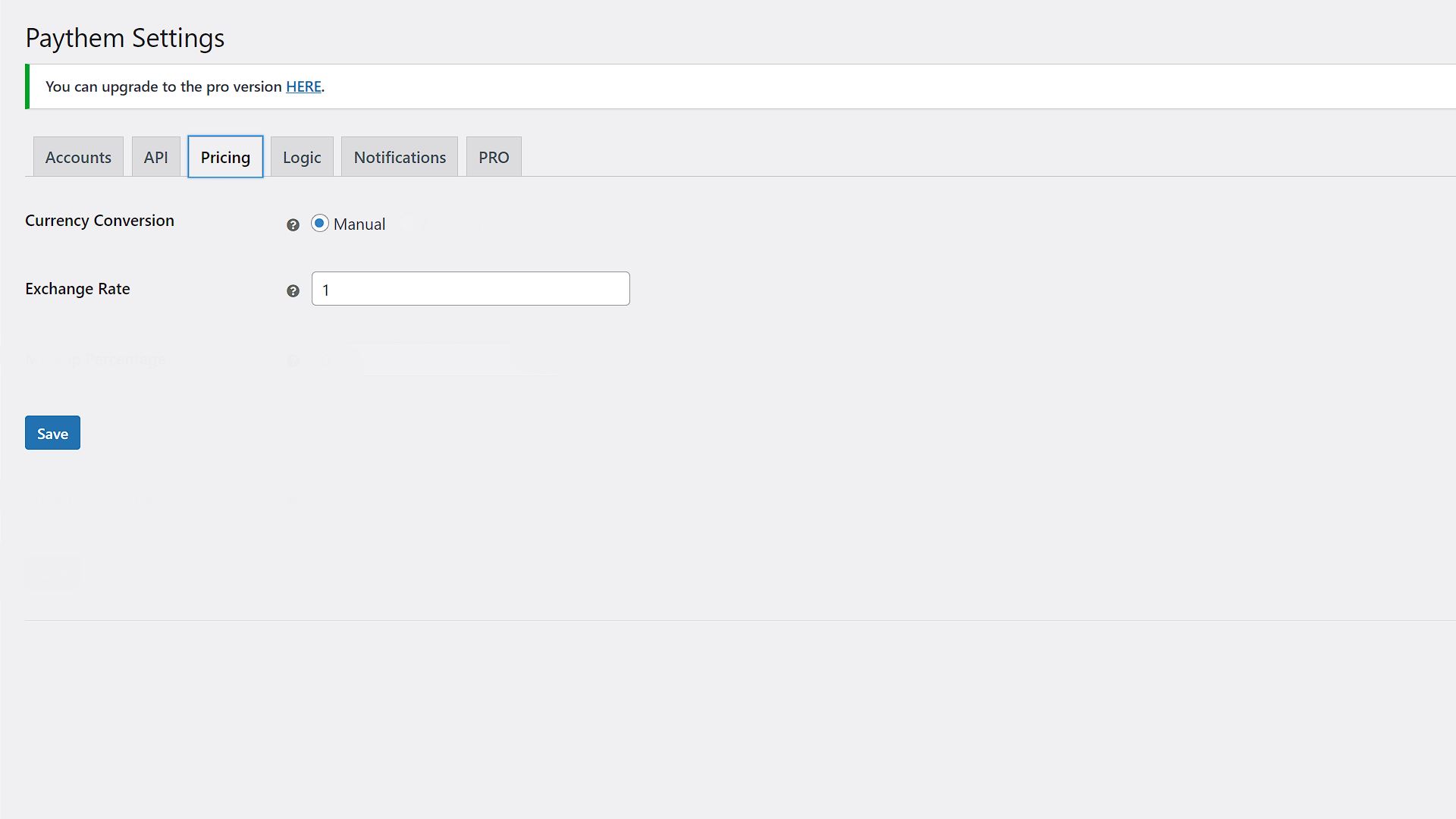 Settings - Exchange rate to see cost prices in stores currency