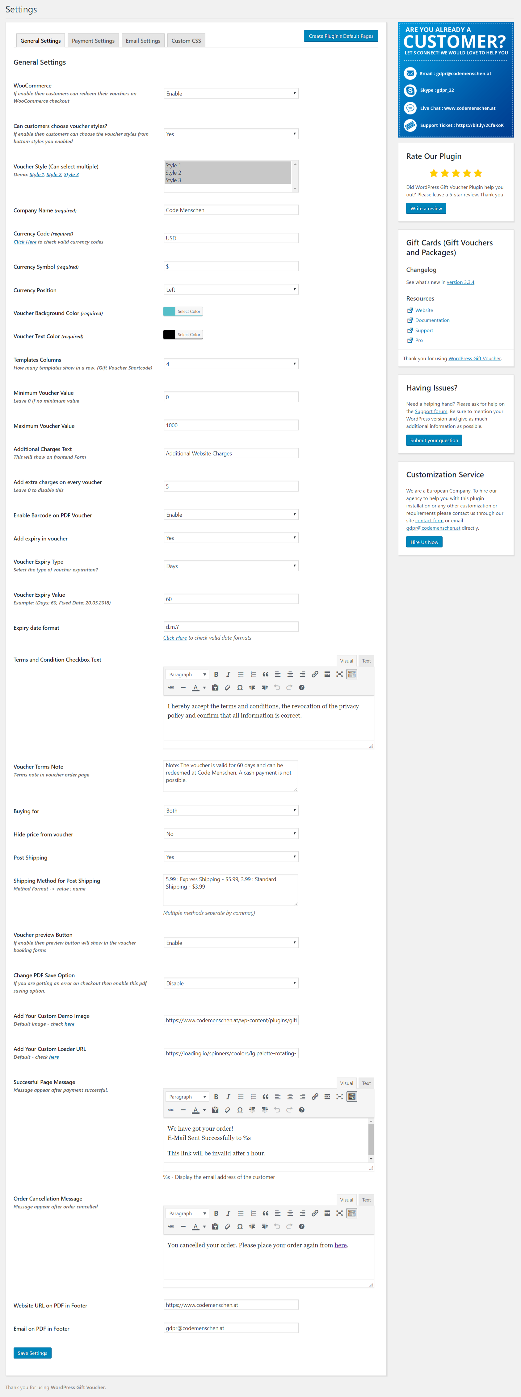 Gift Voucher Form Step 2