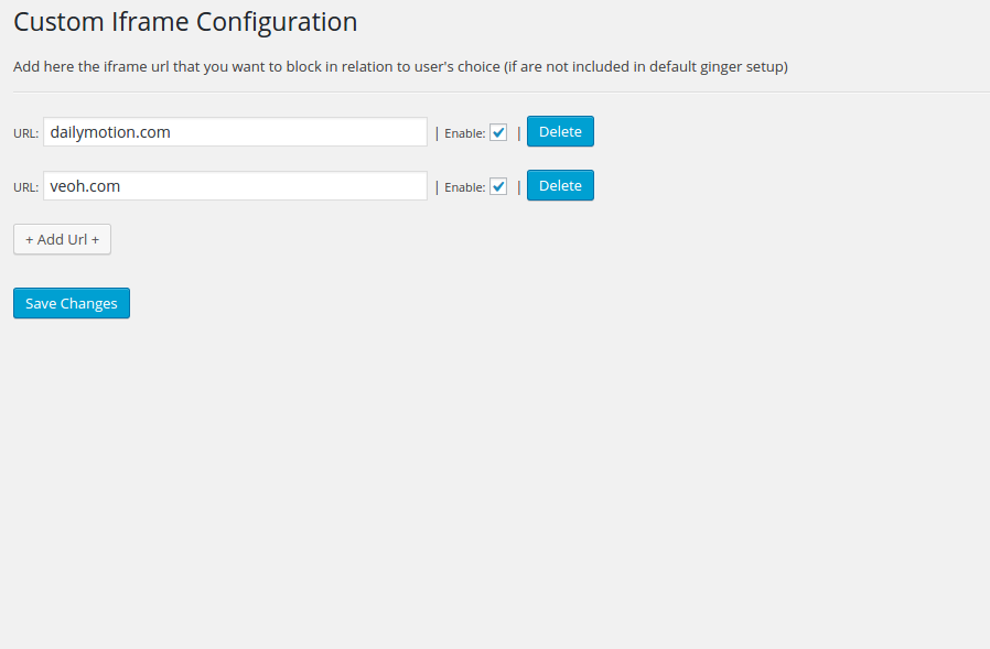 Custom Iframe Configurator Addon