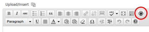 Shortcode button in TinyMCE.
