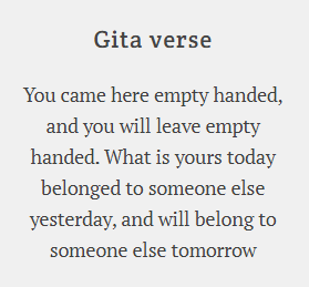 Screenshot of Gita verses and quotes using widget.