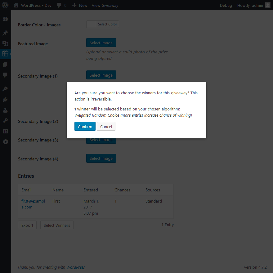 When your contest is over, choose winners automatically