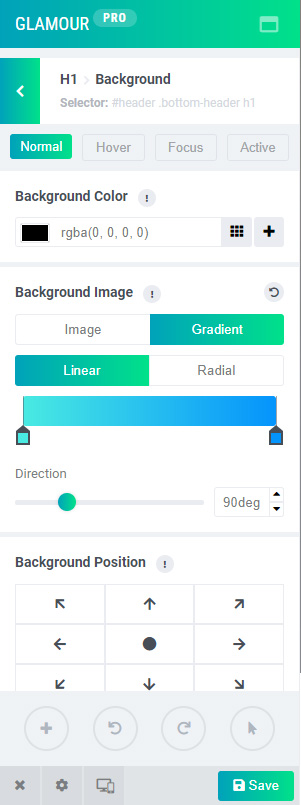 Background Panel with Gradient Background