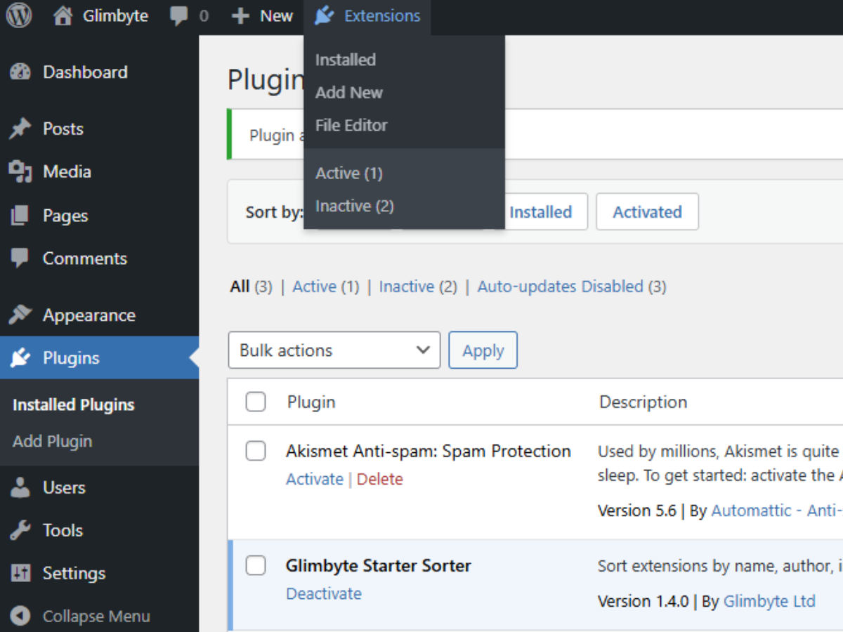 Installed Date and Activated Date columns with exact and approximate timestamps displayed.
