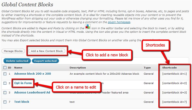 The Settings page