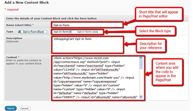 Adding a new Content Block