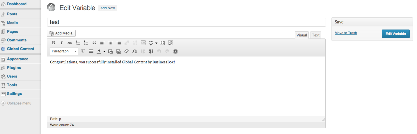 Editing a new variable