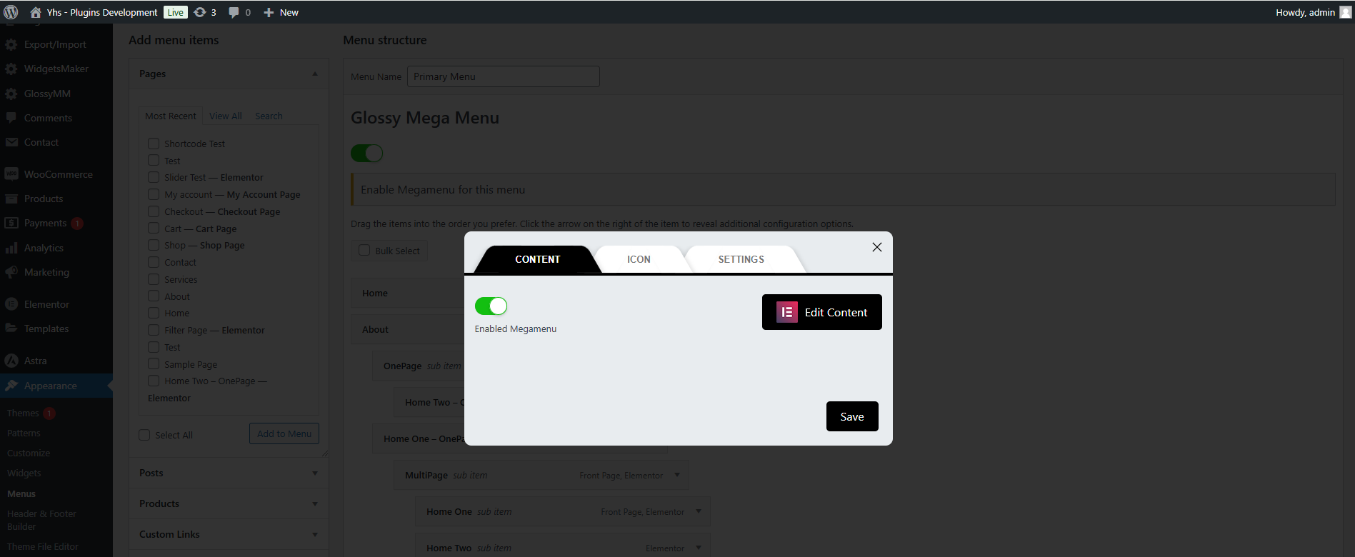 Mega Menu Item Setting Popup               screenshot-2.png