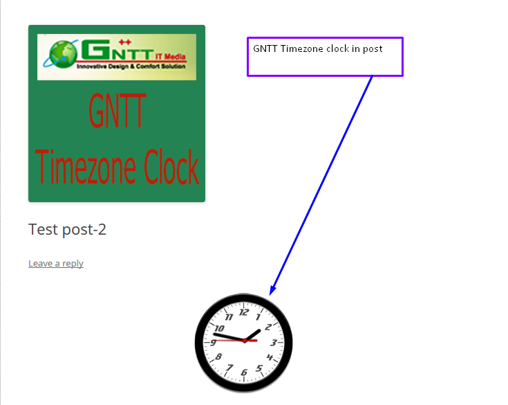 GNTT Timezone Clock in post