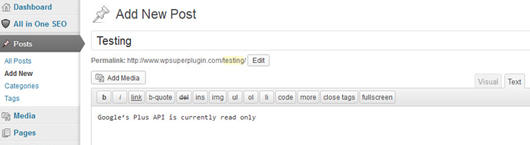 Create New Post.