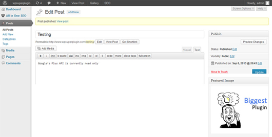 Create New Post With feature image.