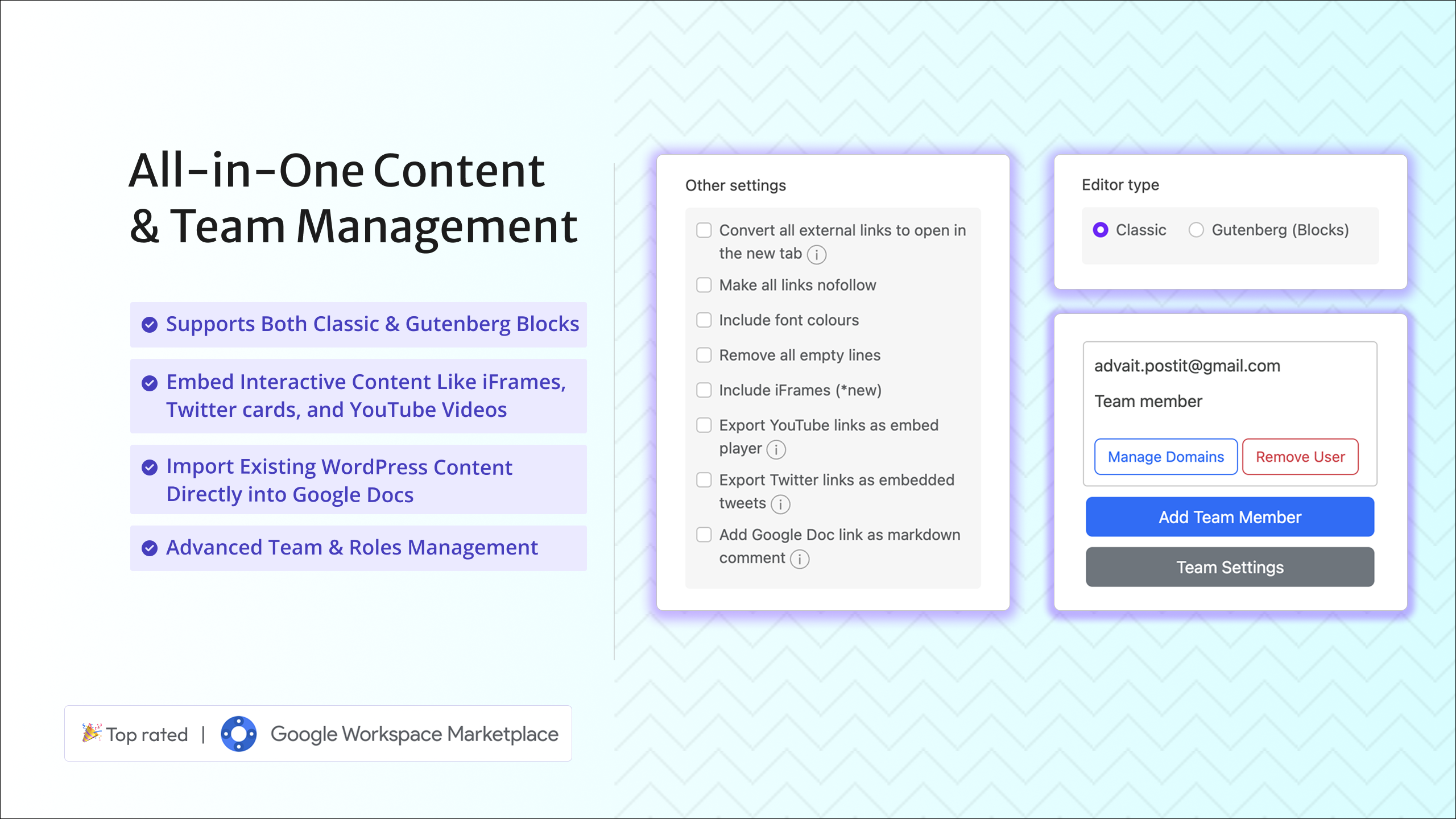 All-in-One Content & Team Management
