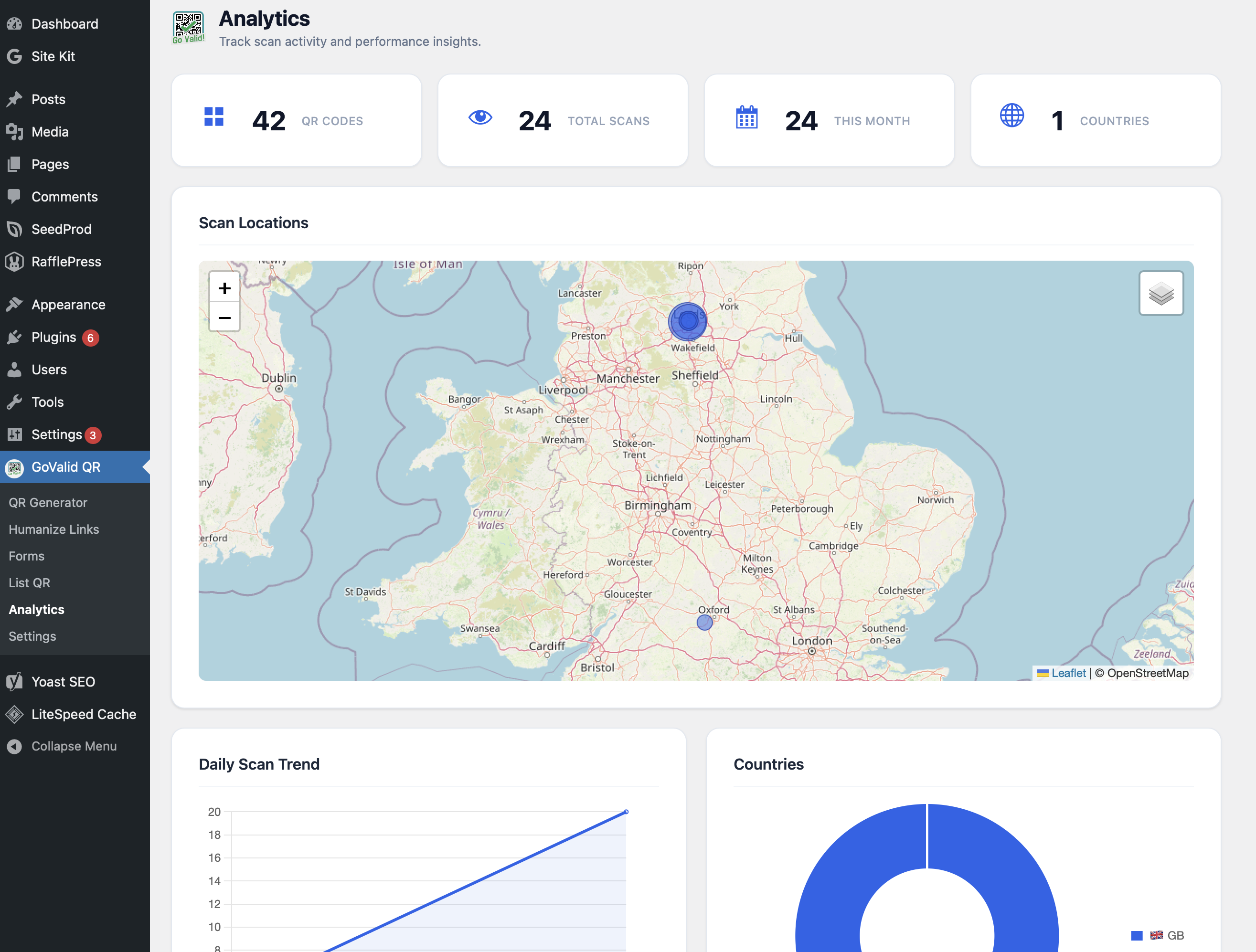 Gutenberg block — visual QR code picker
