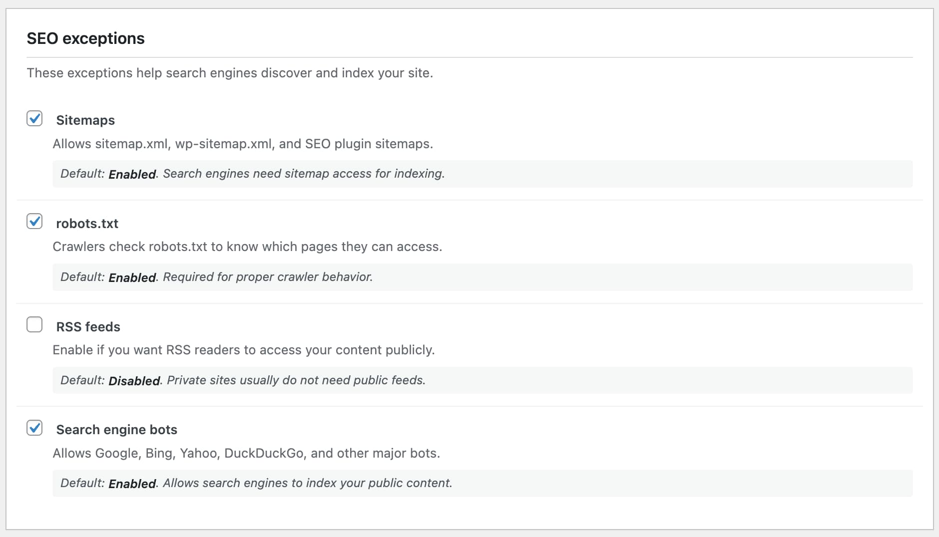 Redirect behavior options