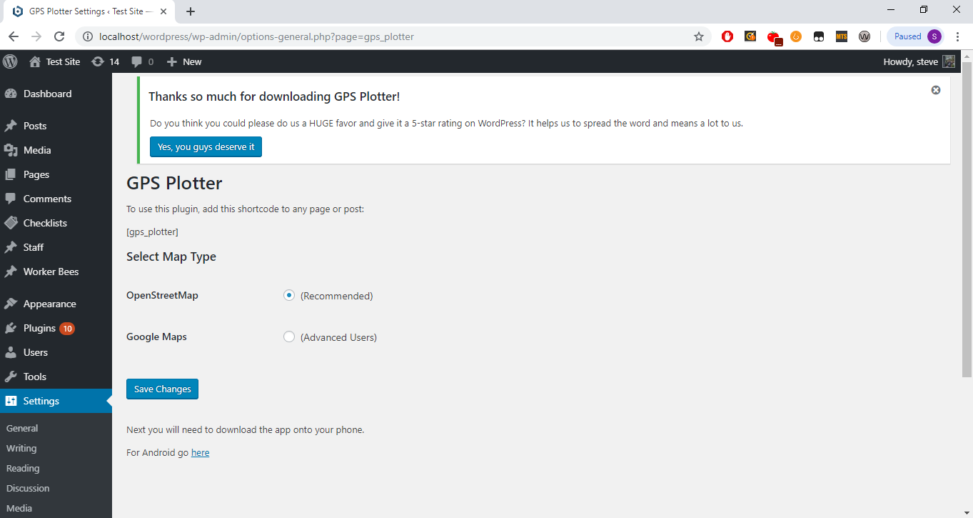 GPS Plotter Main Page