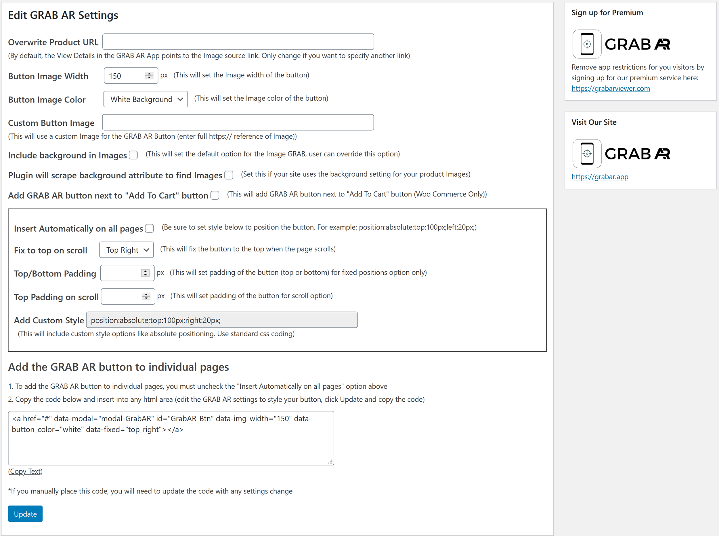 Settings Screen