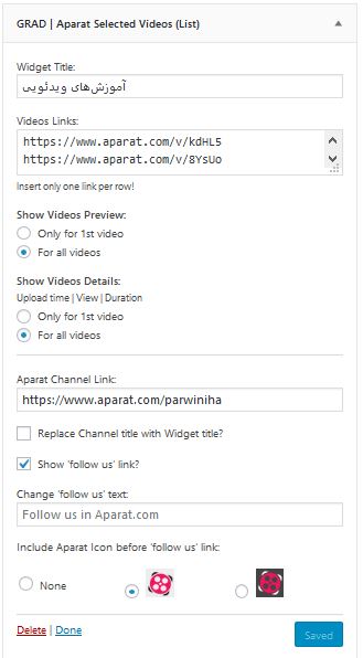Back-end - Multi-selected videos widget from different channels.