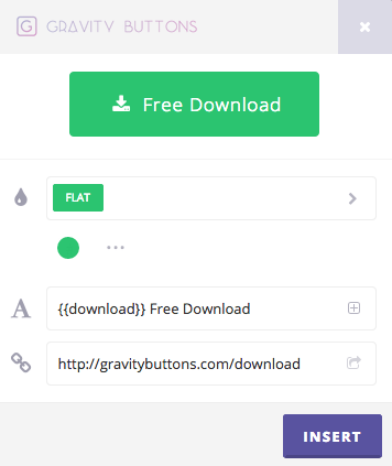 Complete button options for a download button with icon
