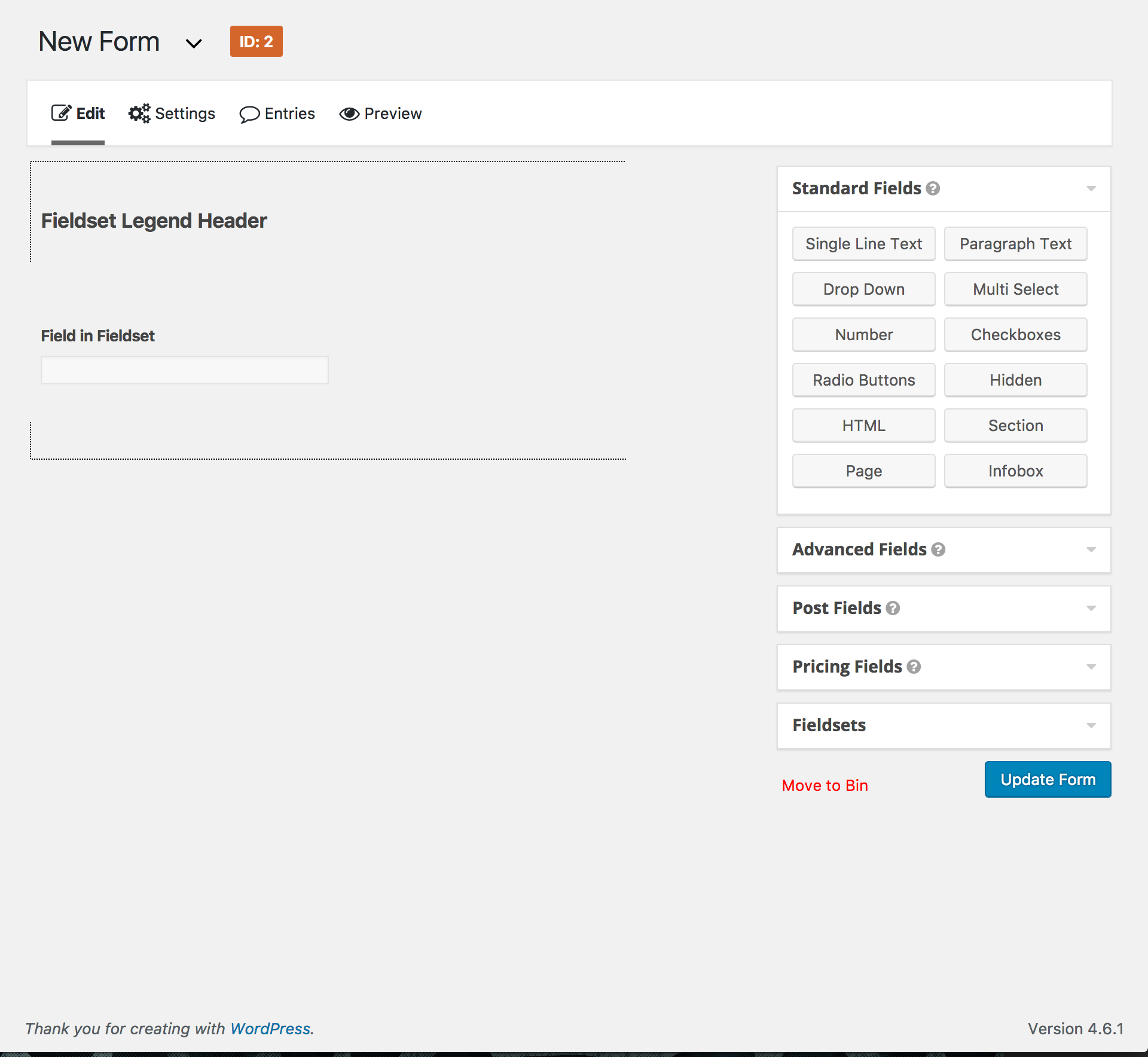 The plugin will automatically close or open the fieldset.
