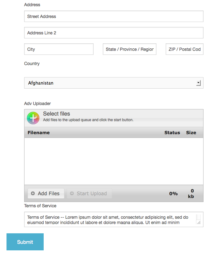 Shot of jQuery UI version.