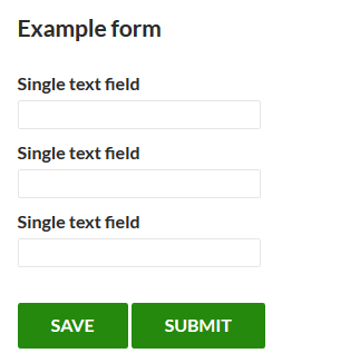 Shows the 'Save' button on a single page form.