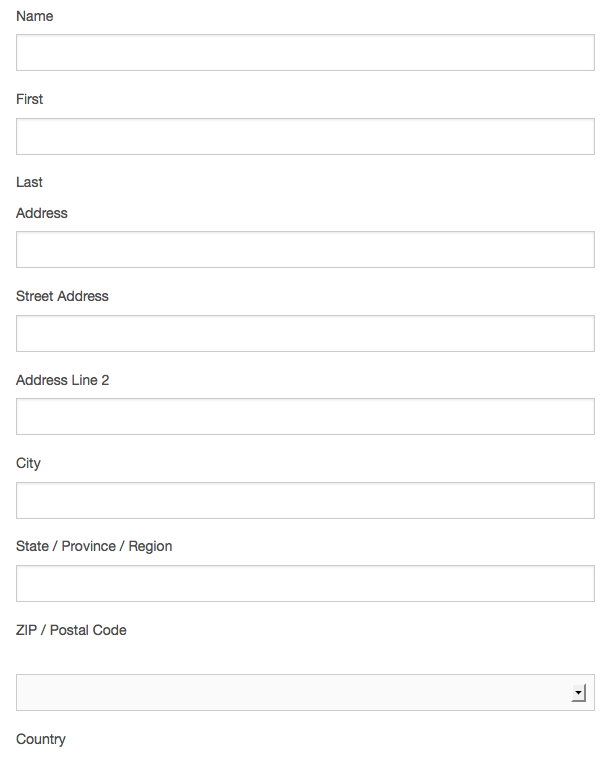 Here is the default Gravity Forms Address field in Foundation 5.