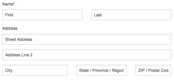 Here is the Address field with Foundation 5 applied.