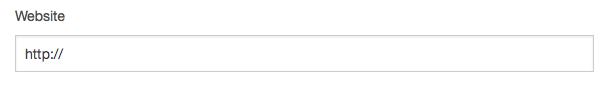Here is the Website field without Foundation 5.