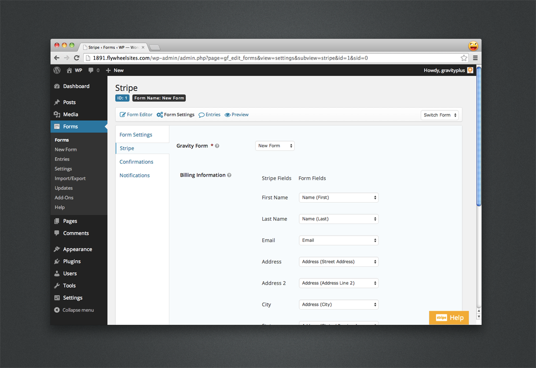 Stripe Rule page