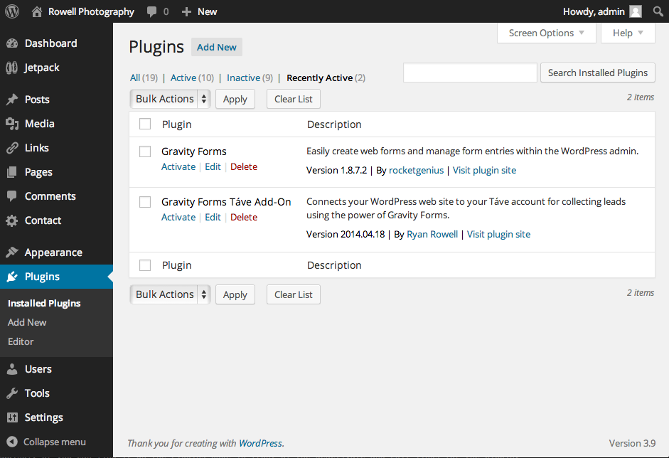 These are the two required plugins.