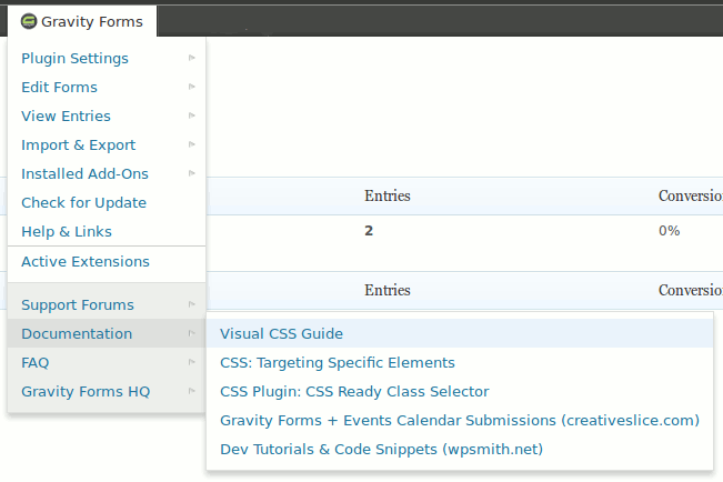 Gravity Forms Toolbar in action - a secondary level - docs. ([Click here for larger version of screenshot](https://www.dropbox.com/s/eede0xkw5wpi8uo/screenshot-4.png))