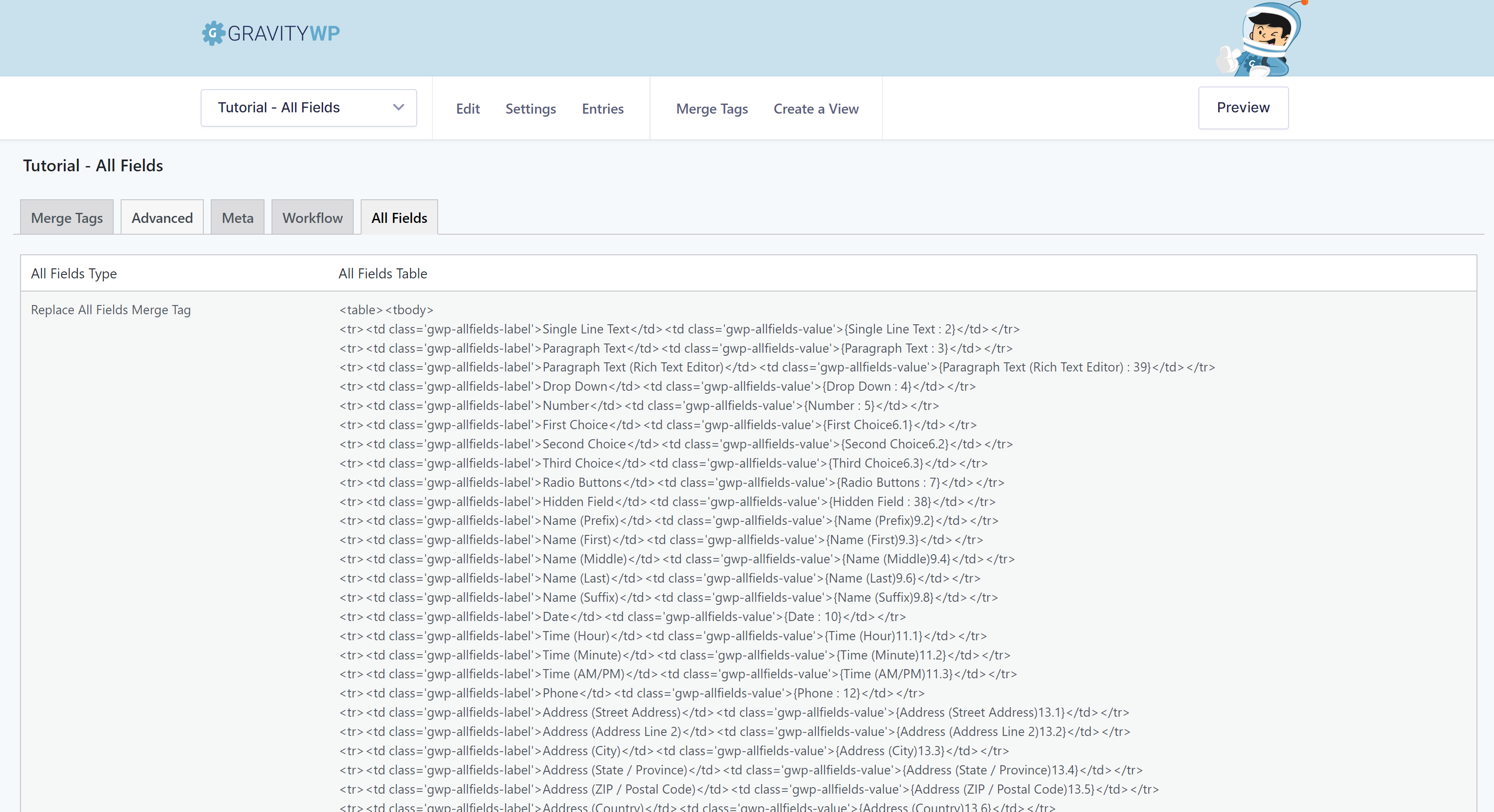 All Fields Tab. You can replace the all_fields merge tag with this and have full control what is shown.