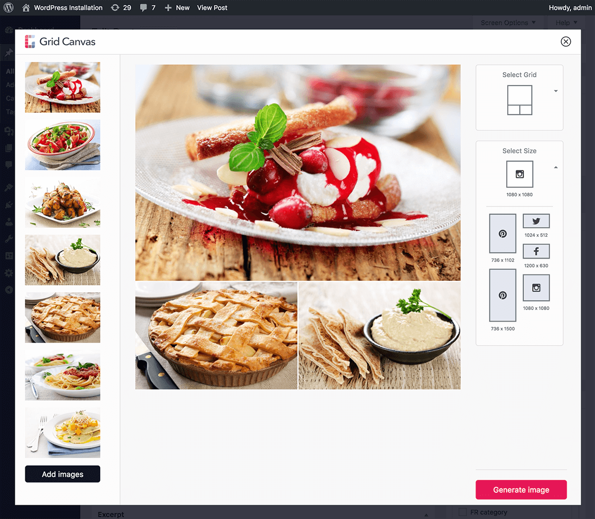 Designing an Instagram size image