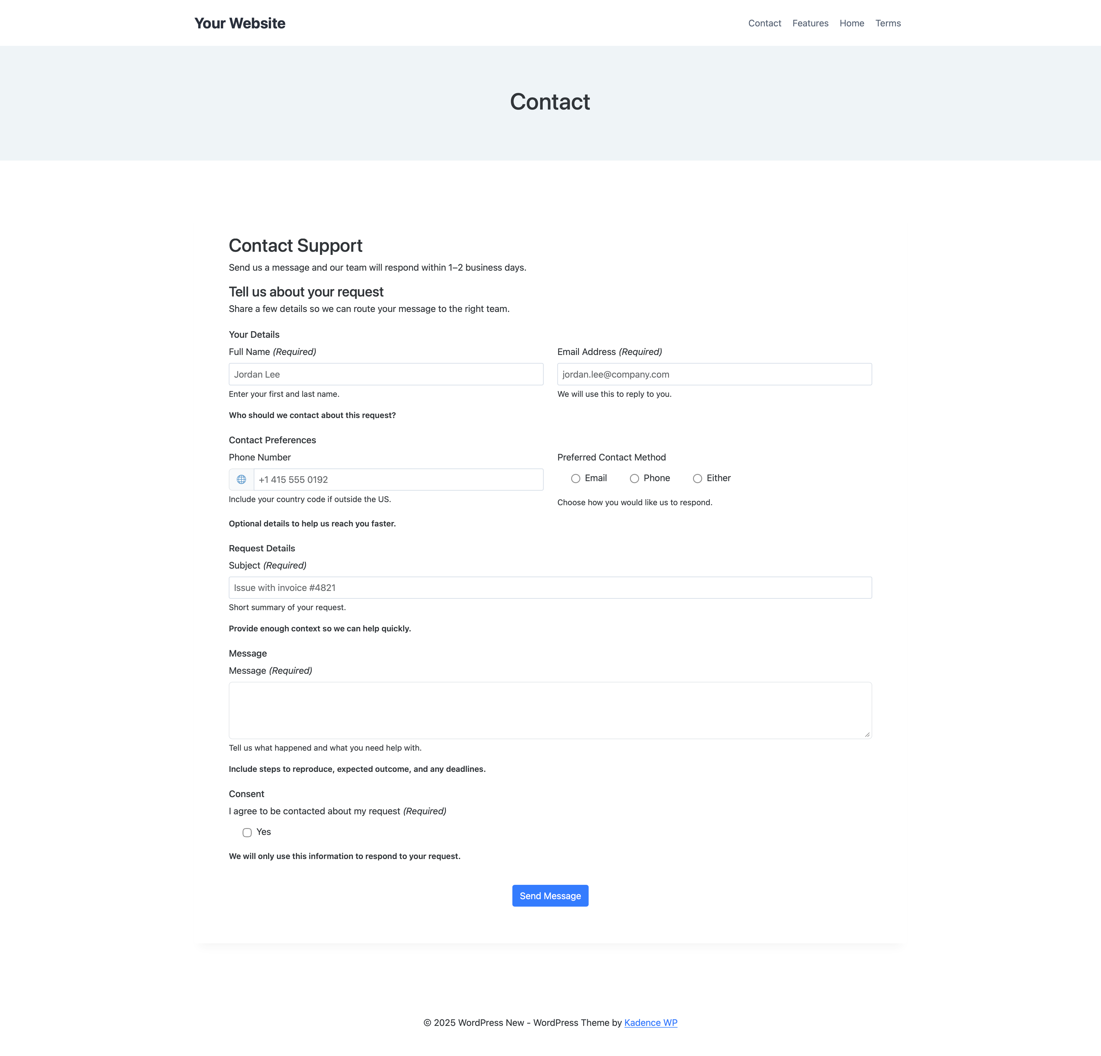 Theme editing view with Theme Designer controls