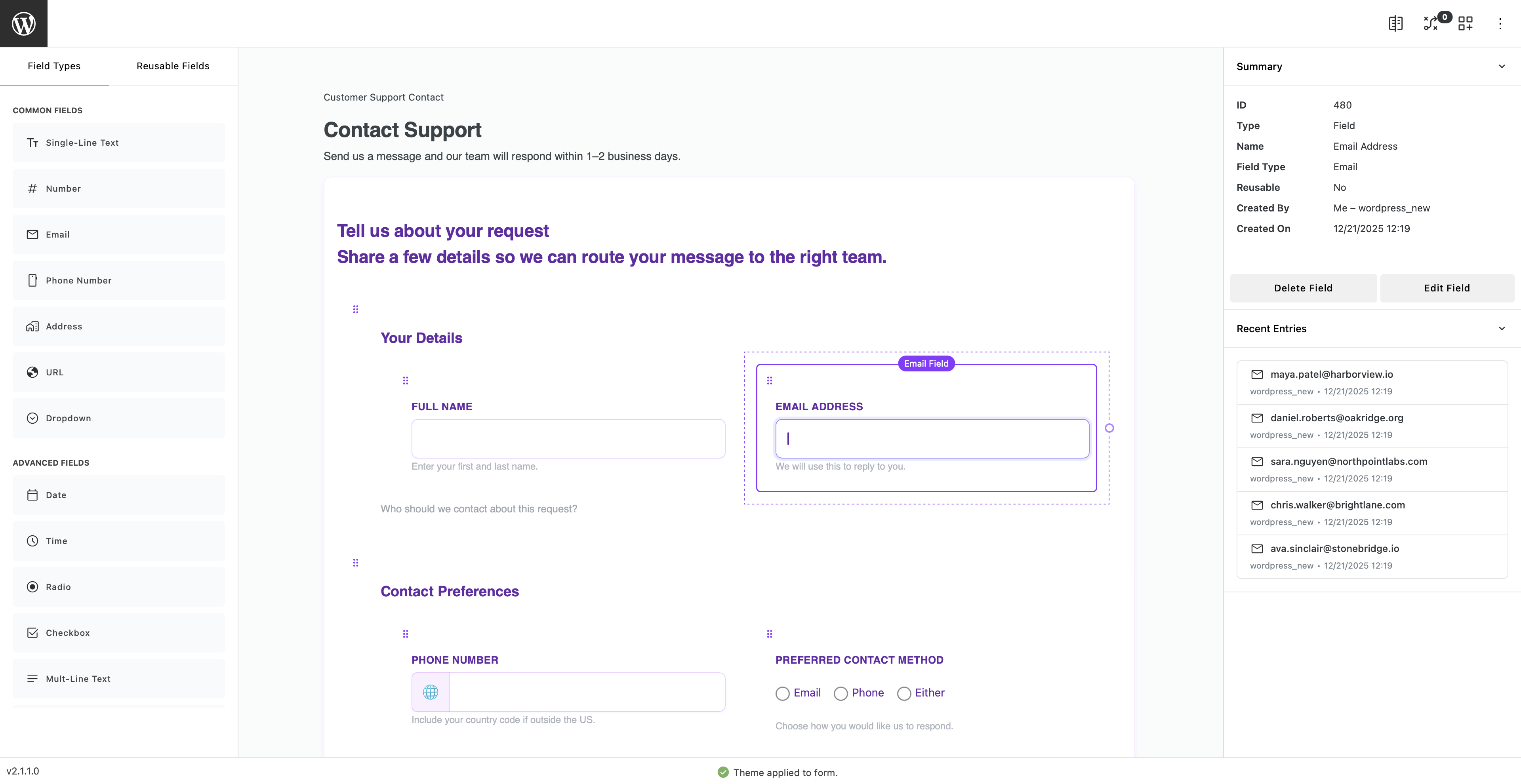 Dragging a row to sort layout structure