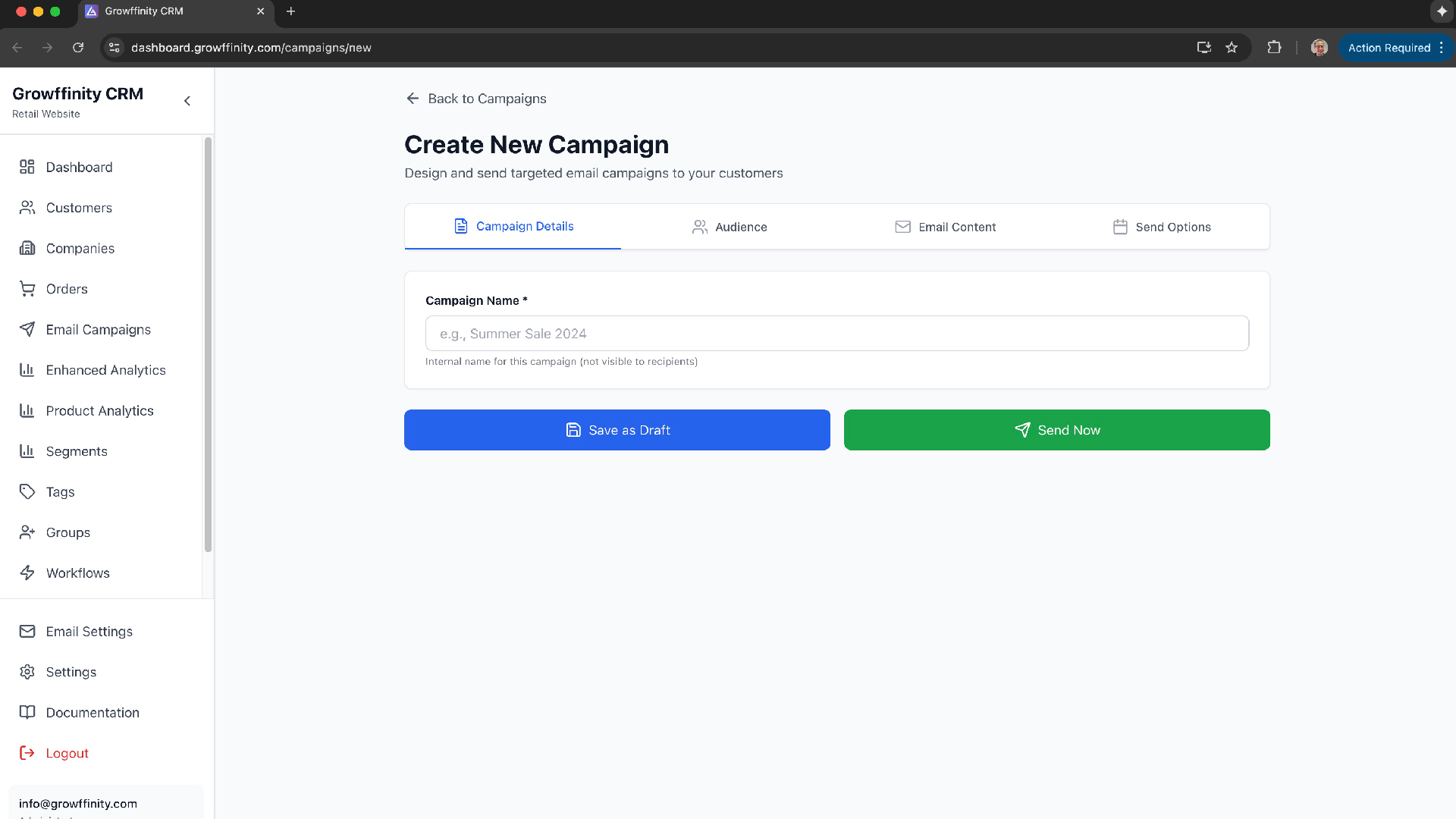 Email campaigns - send marketing emails