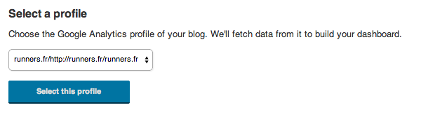 select google account containing your website's tracker