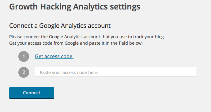 confirm the website you want to track