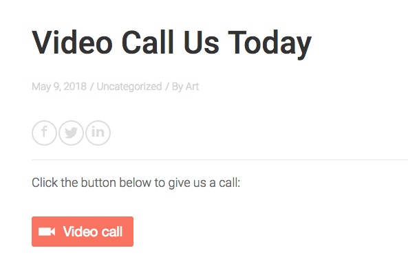 Frontend view of the Gruveo button shortcode
