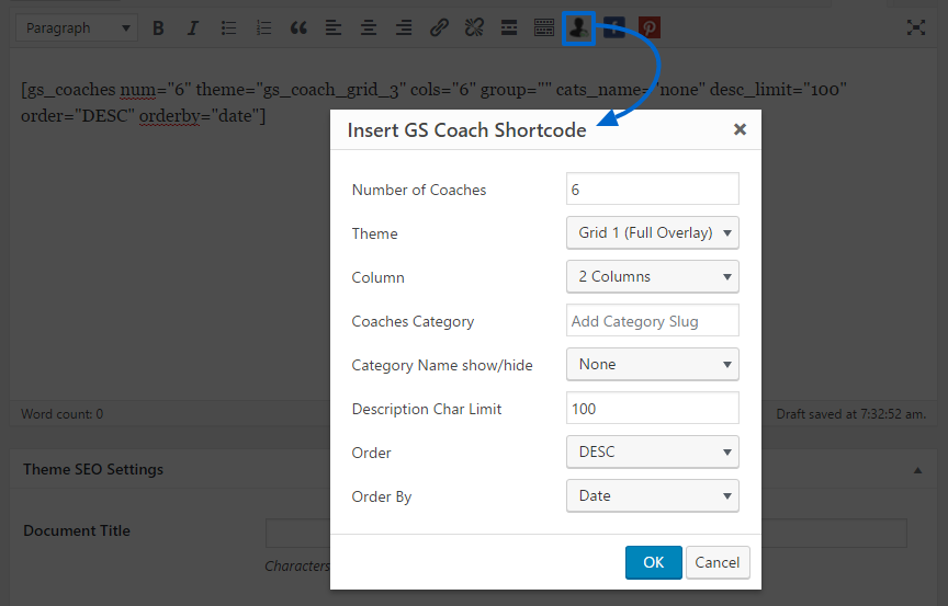 GS Coach output by <strong>THEME 08 : HORIZONTAL – SQUARE RIGHT INFO</strong> after adding shortcode [gs_coaches theme="gs_coach_horizontal_1" cols="6"]